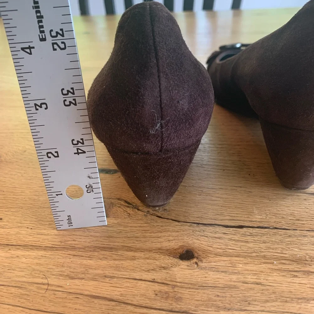 Alfani Step n flex Women’s Purple Velvet/Suede Wedge Slip On Shoe Preloved 6 1/2